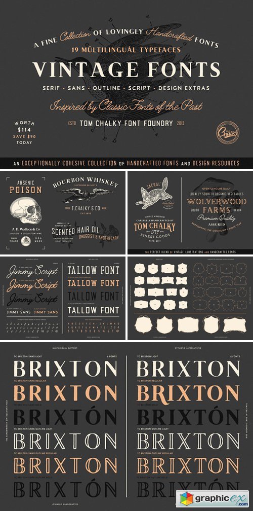 The Handcrafted Vintage Fonts Pack