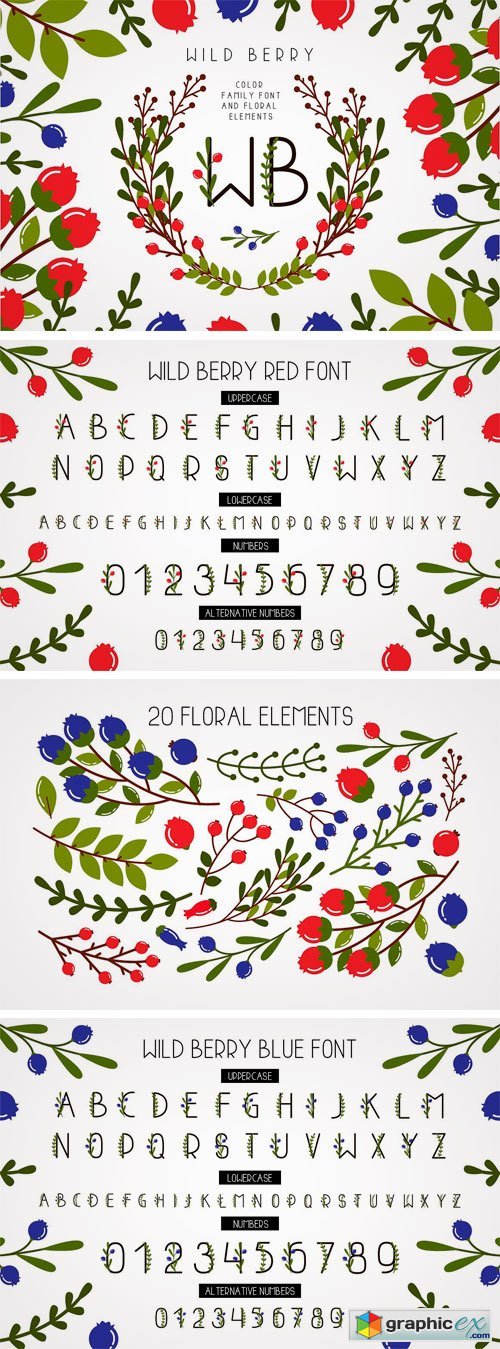 Wild Berry - Color Family Font