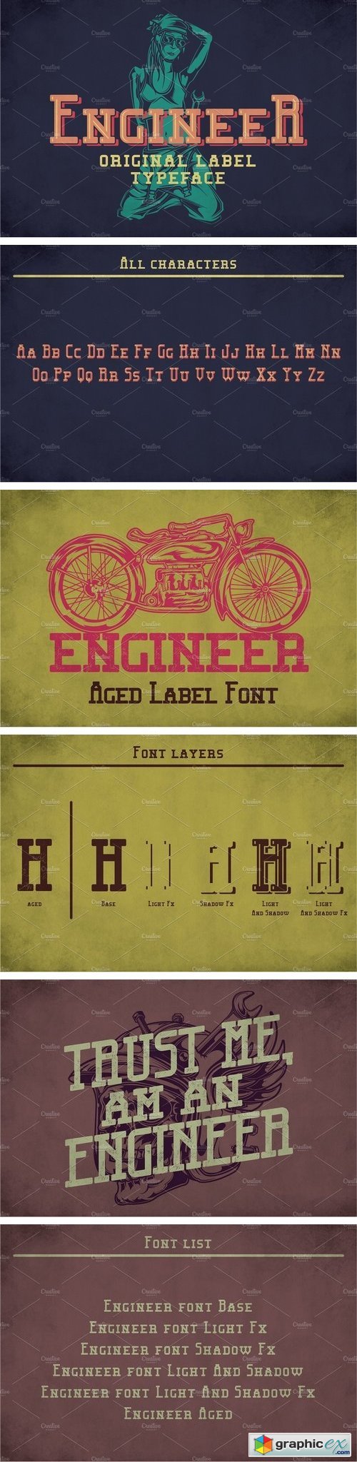 Engineer Modern Label Typeface