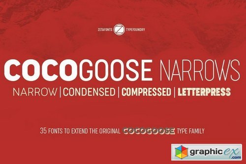 Cocogoose Narrows Font Family