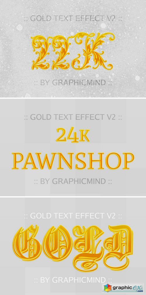 Gold Text Effects V2