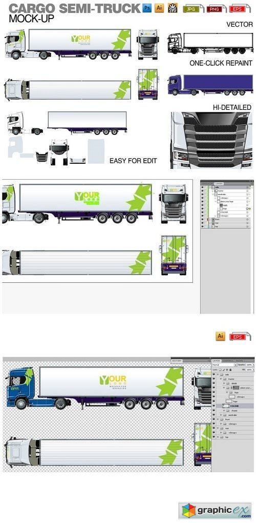 Vector truck mock-up