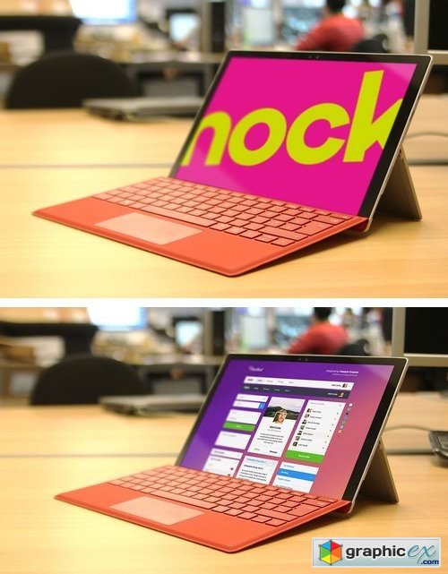 4K Microsoft Surface Pro PSD Mockup