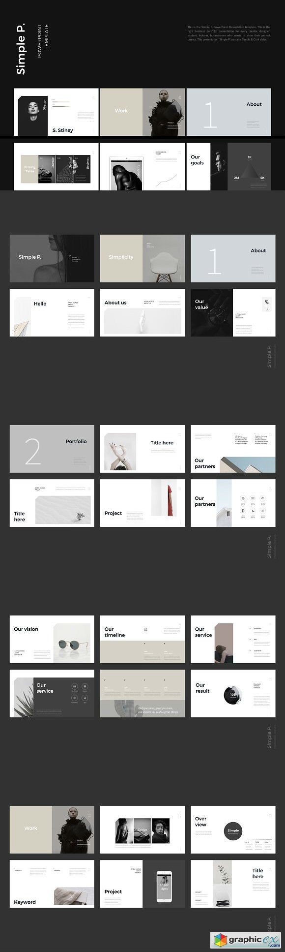 Simple P PowerPoint Template