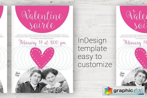 Valentine Flyer InDesign Template