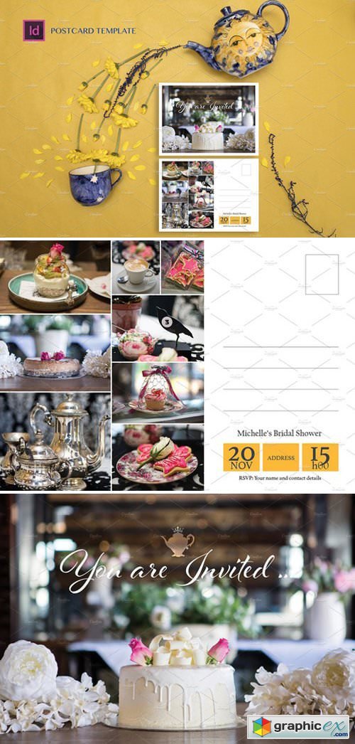 High Tea Postcard Template