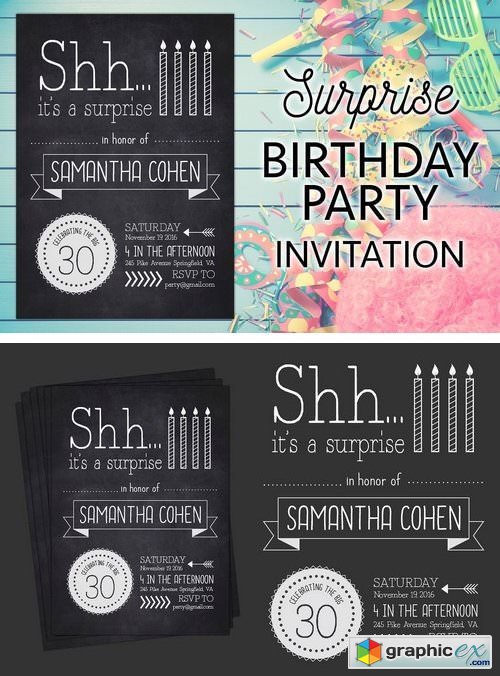 A Surprise Birthday Party Invite