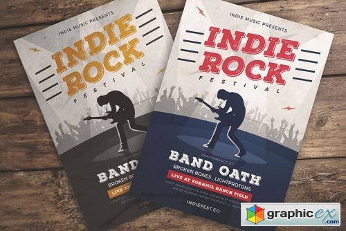 Indie Rock Music Flyer