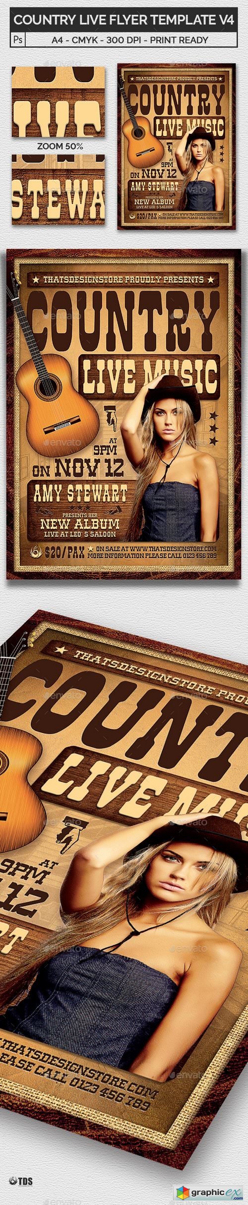 Country Live Flyer Template V4