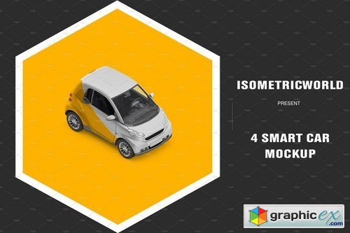 Isometric Smart Car Mock-up