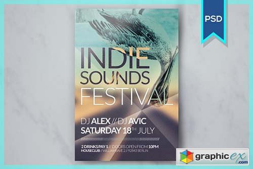 Indie Sounds Festival Flyer Template