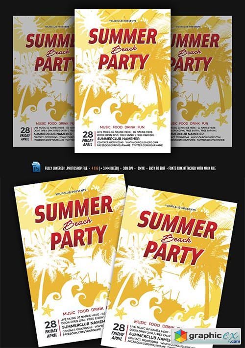 Summer Beach Party Flyer 2312688