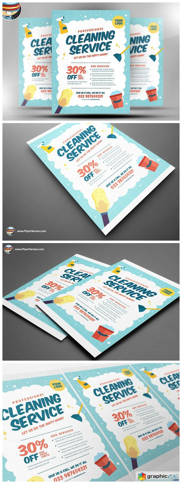 Cleaning Service Flyer Template V2