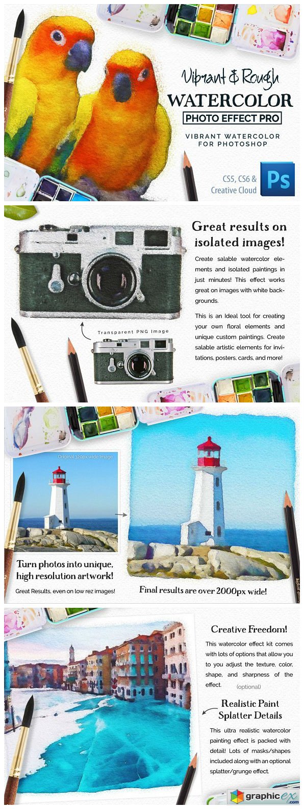 Vibrant Watercolor Photo Effect Kit