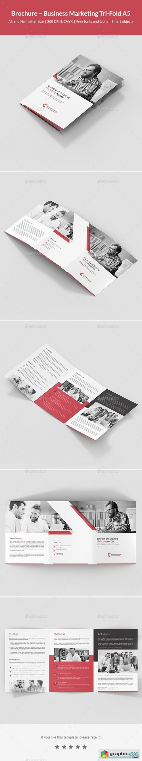 Brochure  Business Marketing Tri-Fold A5