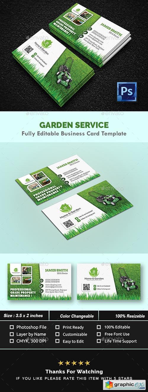 Garden Landscape Business Card Templates 21434810