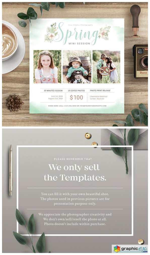 Spring Mini Session Template MS033