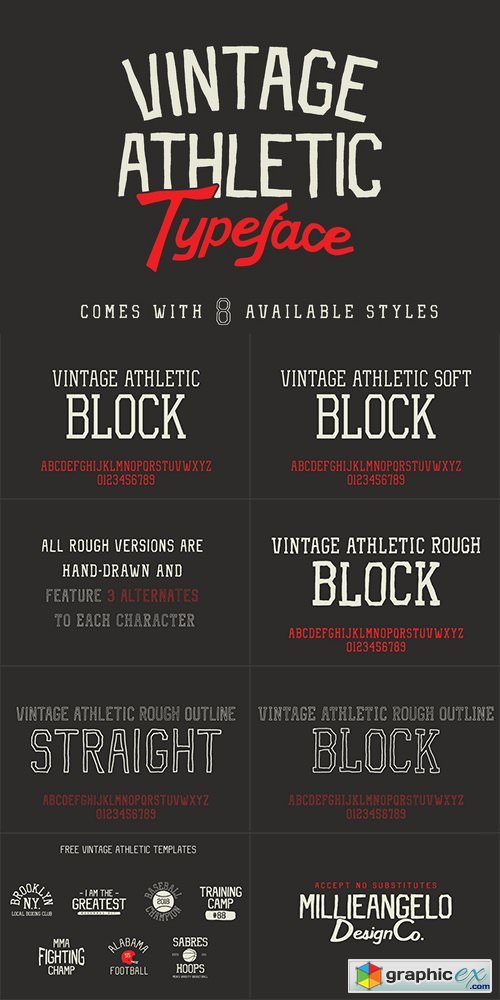 Vintage Athletic - Block Typeface