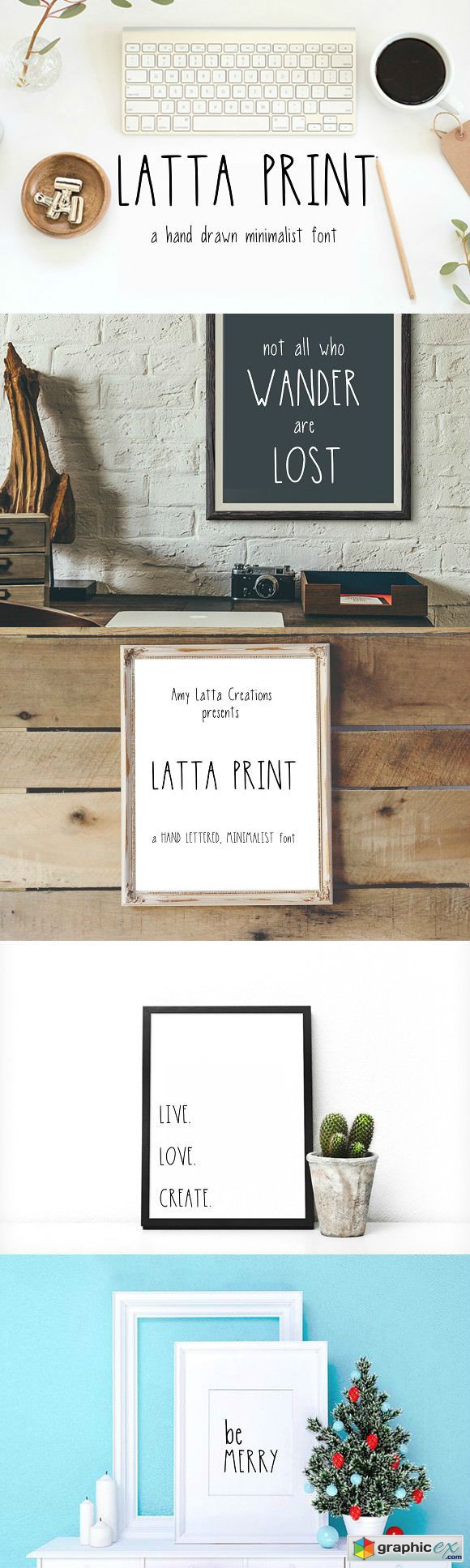 Latta Print A Minimalist Print Font