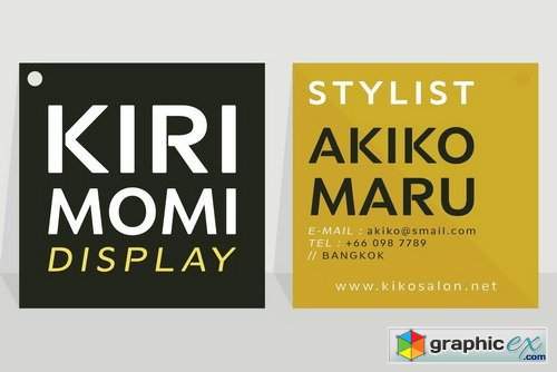 Kirimomi Display Font Family