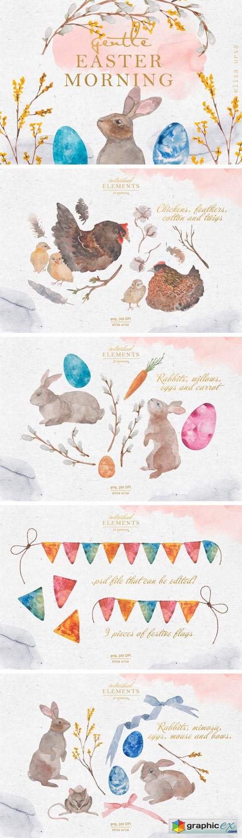 Gentle Easter Morning | Watercolor