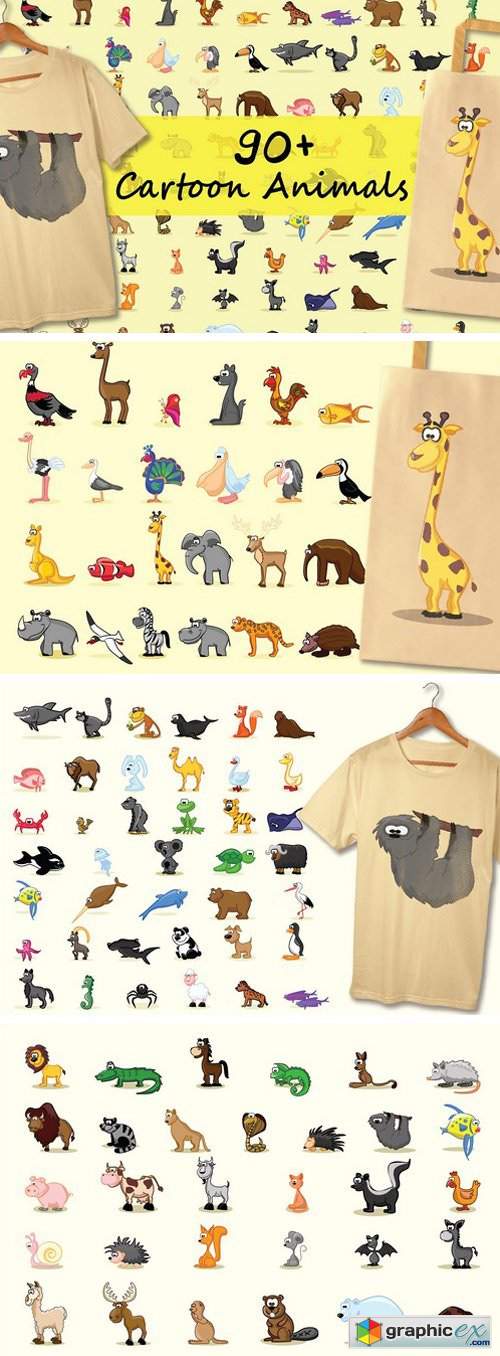 90+ Cartoon Animals
