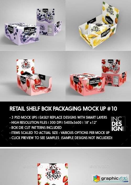Retail Shelf Box Packaging MockUp No10