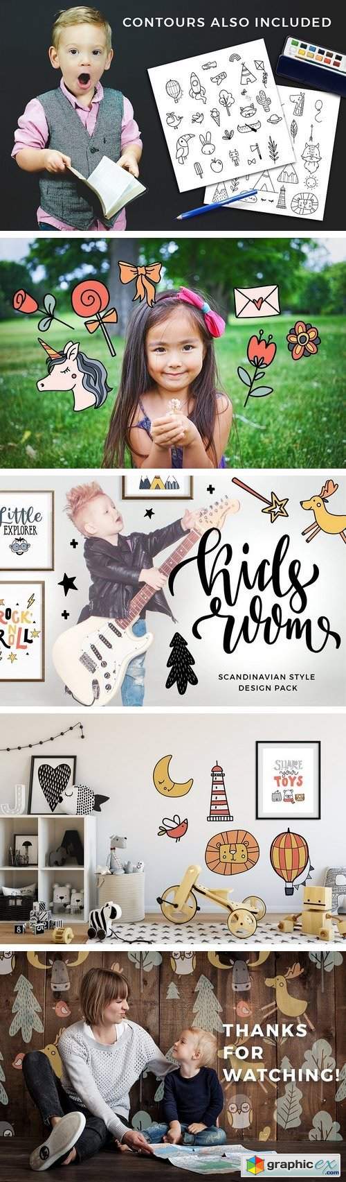 Kids room - scandinavian design pack