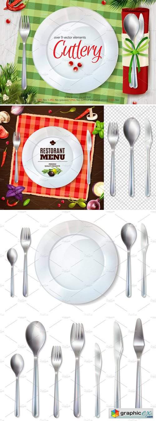 Cutlery Illustrations Set
