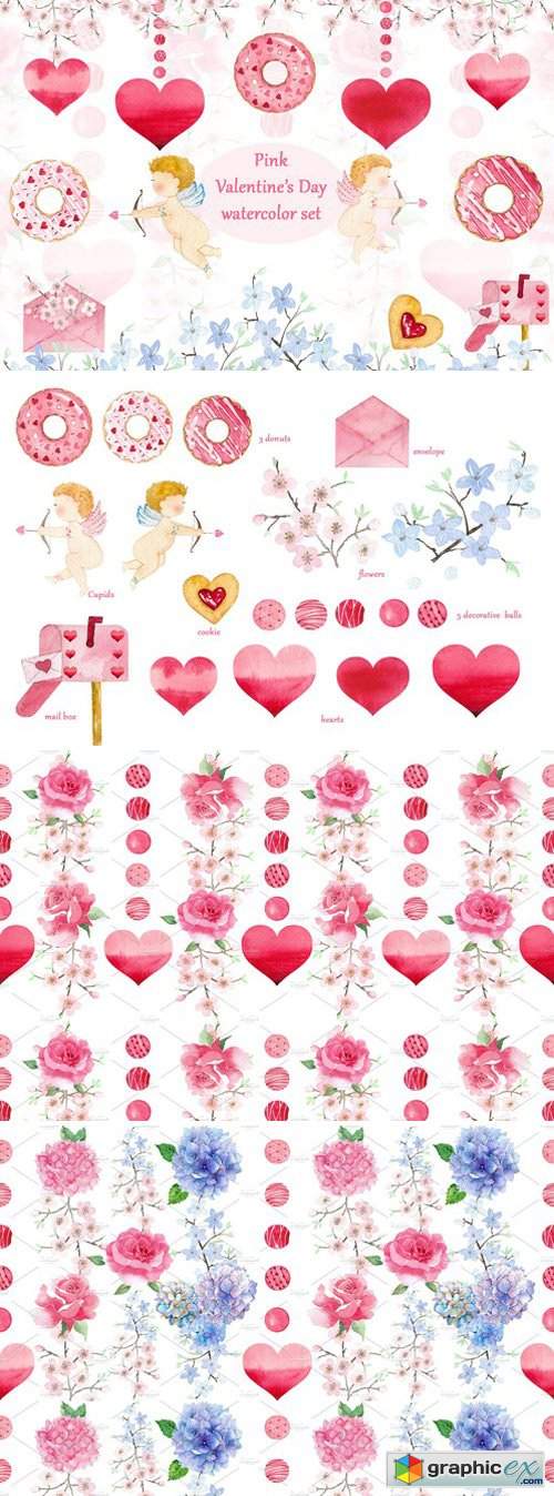 Pink Valentine's Day set