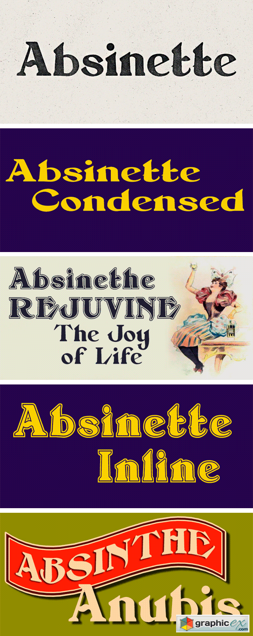 Absinette Font Family