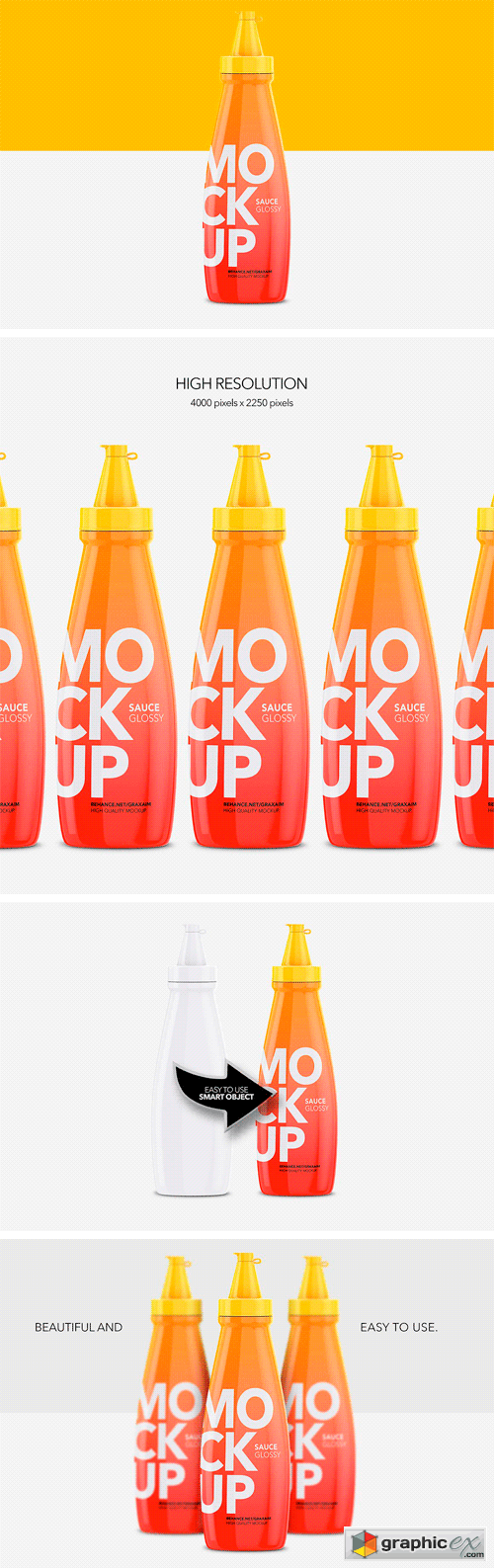 Sauce Bottle Mockup - Glossy