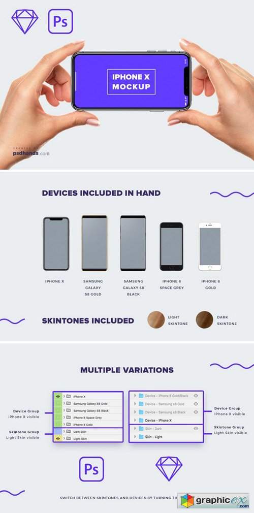 iPhone in Female Hands mockup