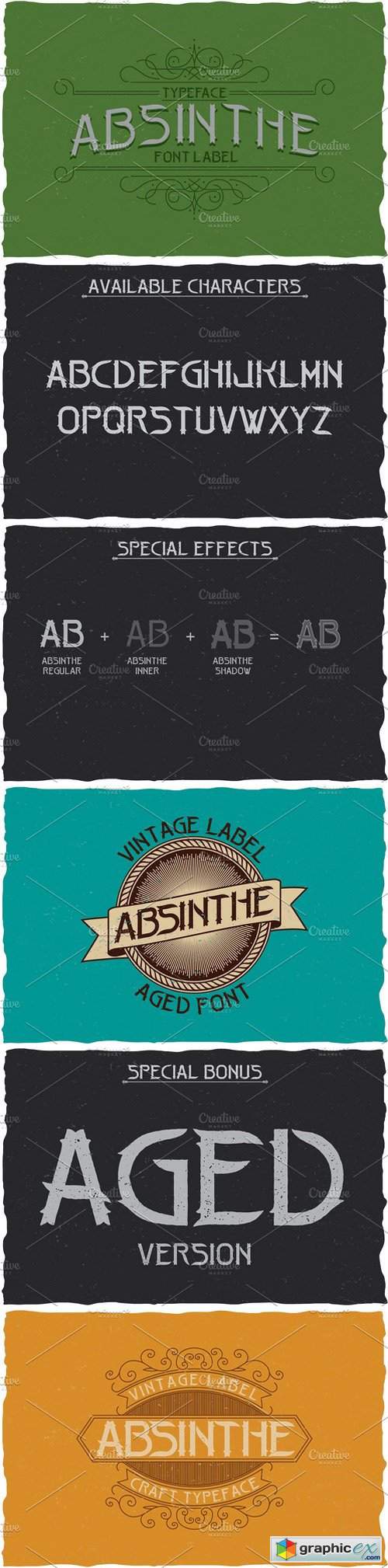Absinthe Vintage Label Typeface
