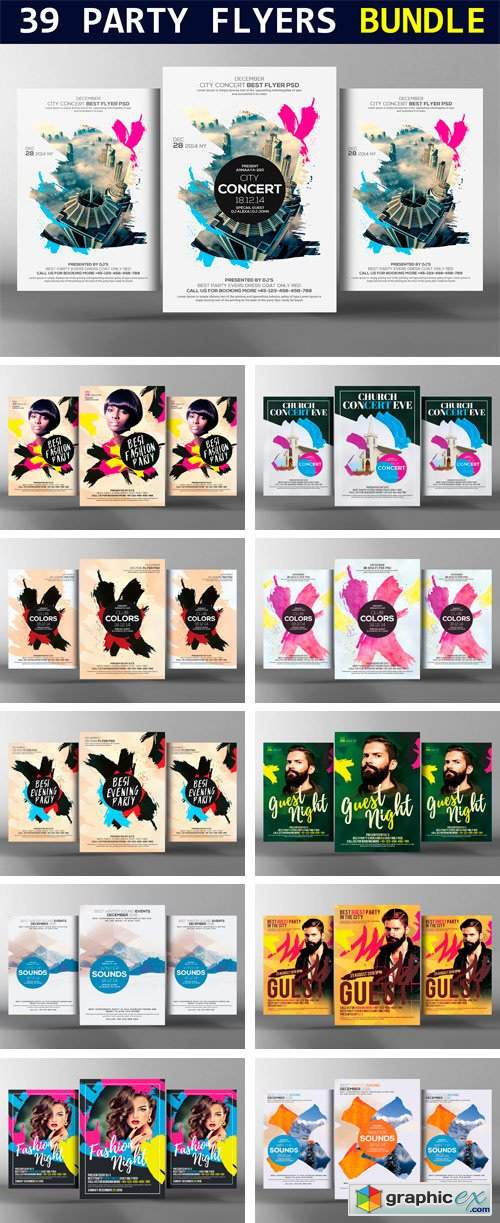 39 Party Flyers Bundle