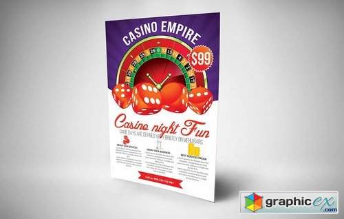Casino Night Editable Flyer Template