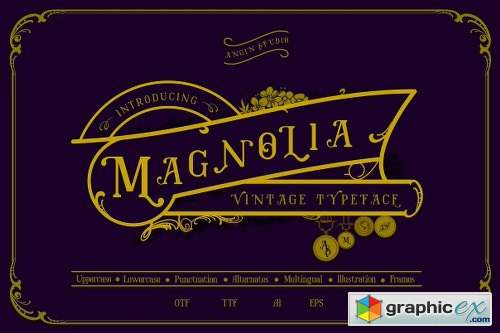 CreativeMarket Magnolia Vintage Typeface (15% OFF)