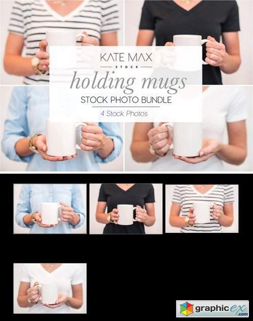 Holding Mugs Stock Photo Bundle