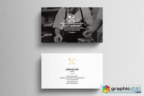 Restaurant Business Card Template 2319350
