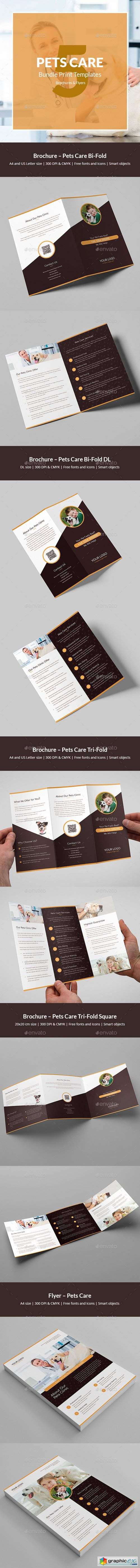 Pets Care – Bundle Print Templates 5 in 1