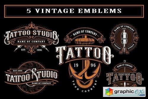 Present Your Logo Design with Women Right Side View Tattoo PSD Mockup