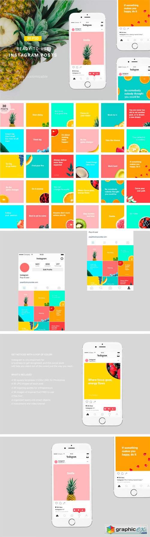 Pop of Color Instagram Pack