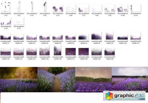 Lavender Love Overlays & Backgrounds