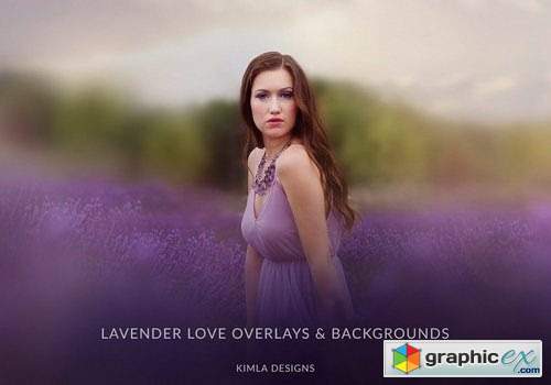 Lavender Love Overlays & Backgrounds