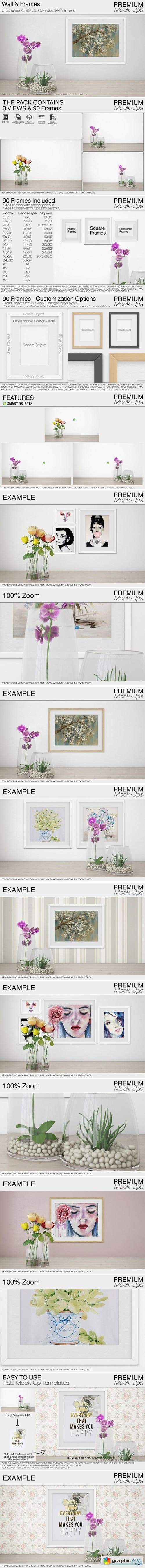 Wall & Frames Mockup - Orchid