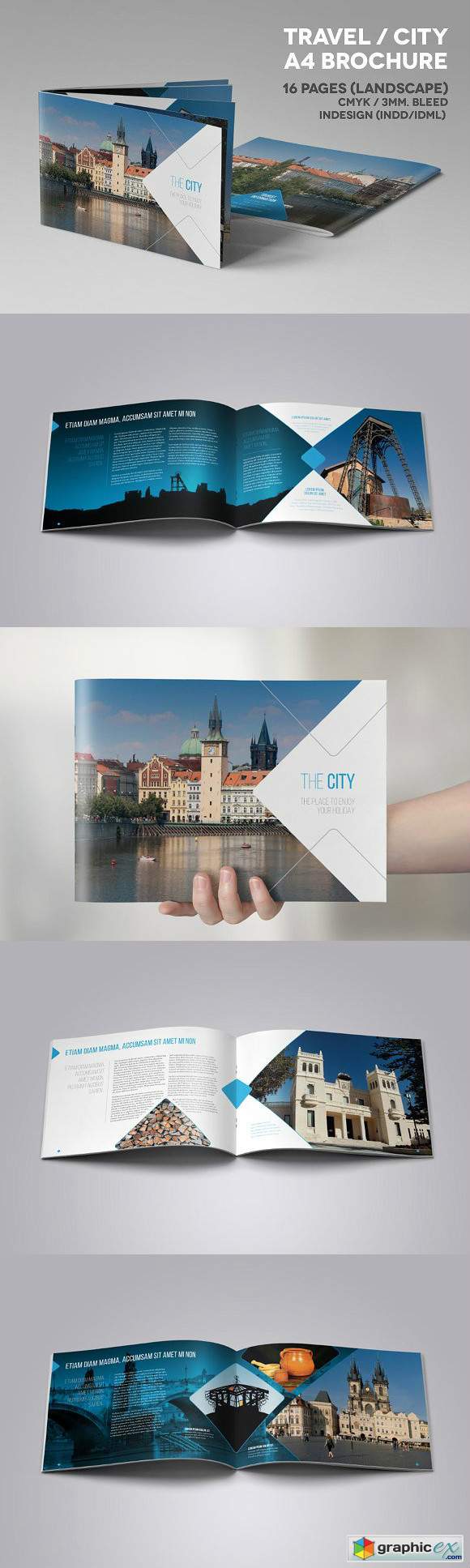 Travel City A4 landscape brochure
