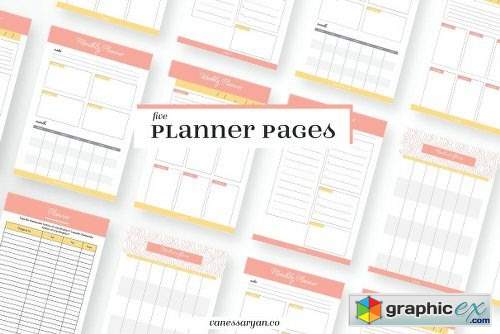 Happy Chic Planner Canva Indesign