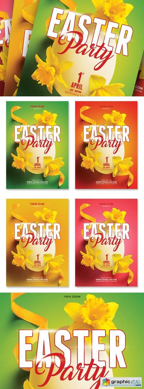 Easter / Spring Party A5 Flyer