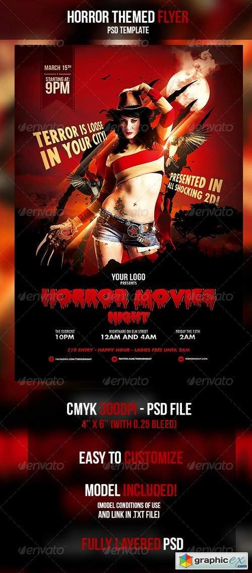 Horror Movies Themed Flyer