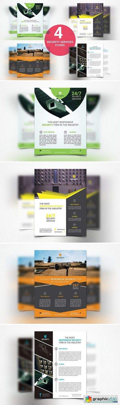 4 Security Services Flyers